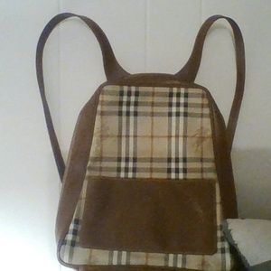 Vintage Leather Burberry Backpack